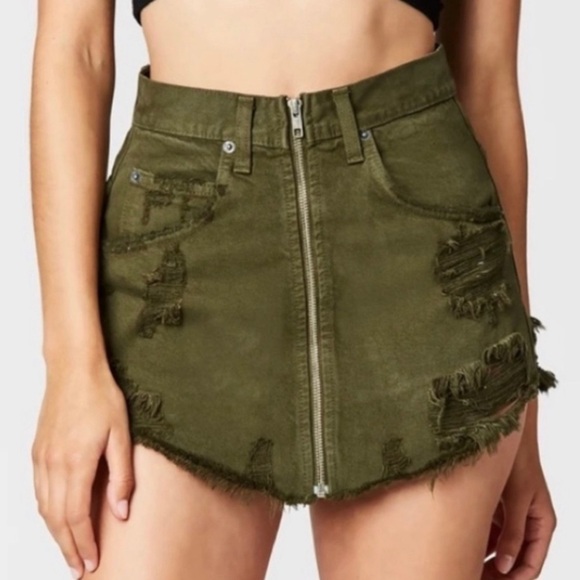 Carmar Olive Beatrice Zip Front Skirt - Picture 6 of 8